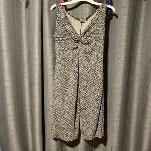 DKNY snakeskin print dress. white grey and black.